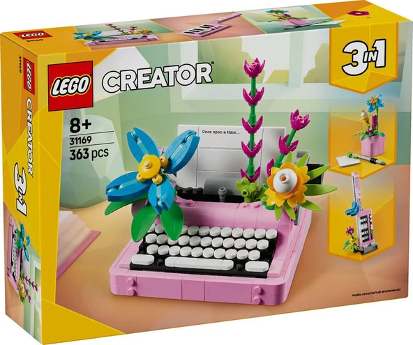 LEGO Creator 31169 Typewriter with Flowers ürün görseli 1