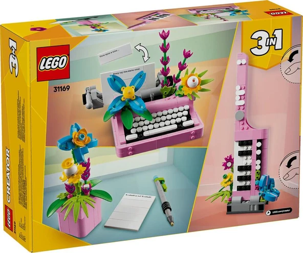 LEGO Creator 31169 Typewriter with Flowers - Resim 2