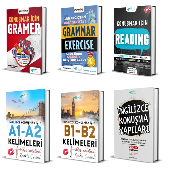 SIFIRDAN ORTA SEVİYEYE SETİ PAKET-1 (6 KİTAP+VİDEO DERSLER) ürün görseli 1