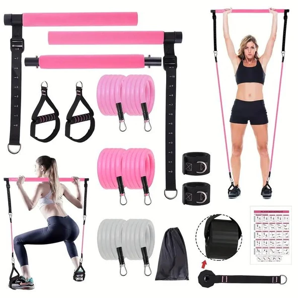 Valkyrie Full Vücut Pilates Bar Seti Egzersiz Çubuğu Ayarlanabilir Evde Onlarcak Farklı Spor Jimnastik Olanağı Kapı Askılı Çantalı ürün görseli 1