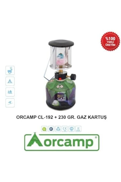 Orgaz Cl-192 Çakmaklı 230 Gr Kartuşlu Kamp Gaz Lambası ürün görseli 1