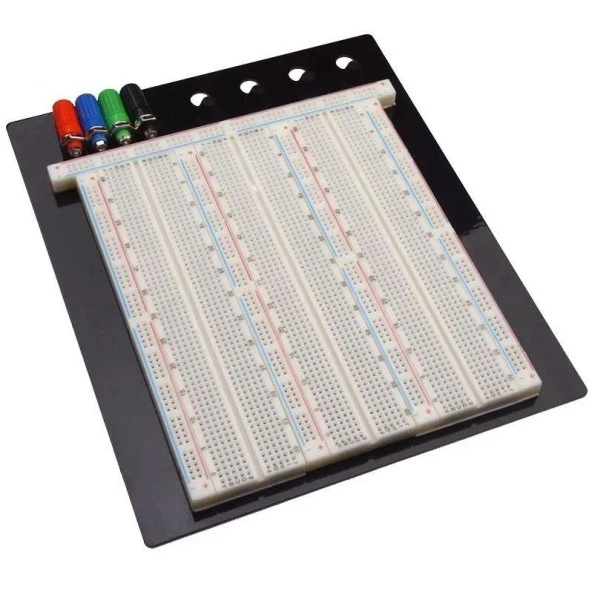 3 LÜ Büyük Boy Breadboard 2390 Delik Beyaz Born Klemensli ( 2,54 Header Uyumlu ) ürün görseli 1