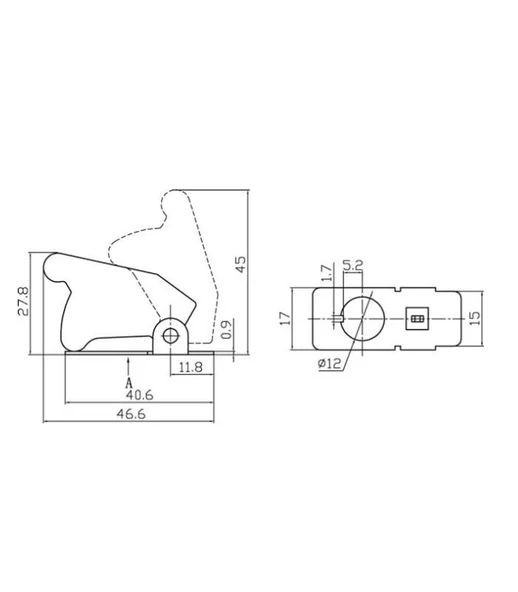 Toggle Switch Emniyet Kapağı Kırmızı 12mm Çap Ic-161b - Resim 3