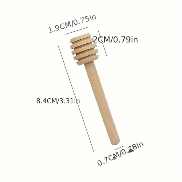 Ahşap Bal ve Reçel Kaşığı 5'li Paket - Resim 3