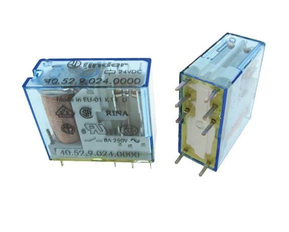 Finder 40.52.9.024.0000 24v 8a Dc 2 Kontak Minyatür Pcb Röle 5mm ürün görseli 1