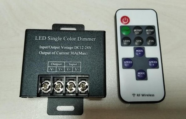 LED DİMMER Kontrol Tek Renk Şerit Ledler için RF 30A 11 buton 30A 12-24V DC ürün görseli 1
