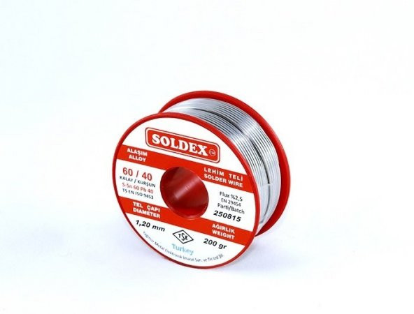 Soldex Lehim Teli 200gr 1,2mm 60/40 ürün görseli 1
