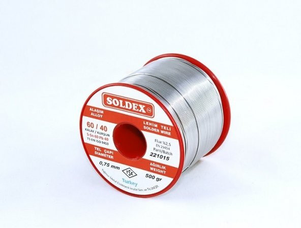 Soldex Lehim Teli 500gr 0,75mm 60/40 ürün görseli 1