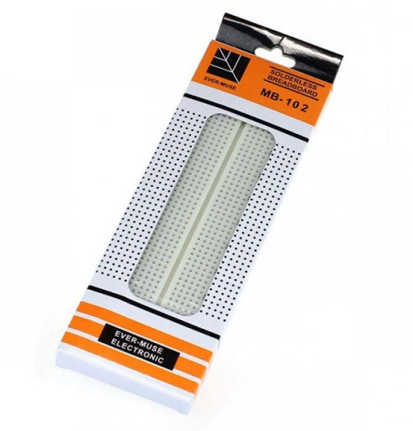 MB-102 Büyük Boy Breadboard 830 Delik Beyaz ( 2,54 Header Uyumlu ) ürün görseli 1