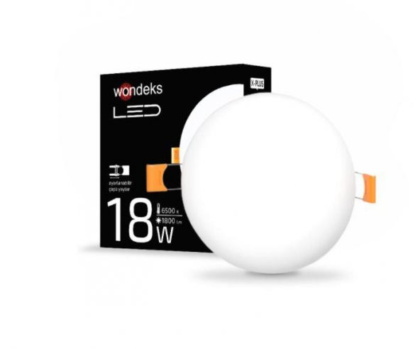 LED Armatür Downlight X-PLUS 18W BEYAZ PANELLIGHT 60-100 MM AYARLANABİLİR WONDEKS ürün görseli 1