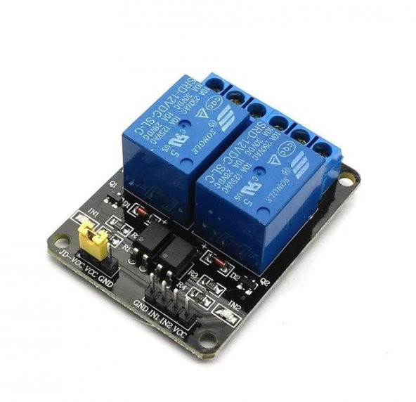 ARDUİNO 12V 2 KANALLI IŞIKLI RÖLE (AU197) AT-B057A ürün görseli 1