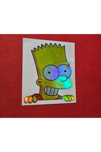 Hologram Sticker Bart Simpson Sticker - Sticker Hologram Bart Simpson - Resim 6