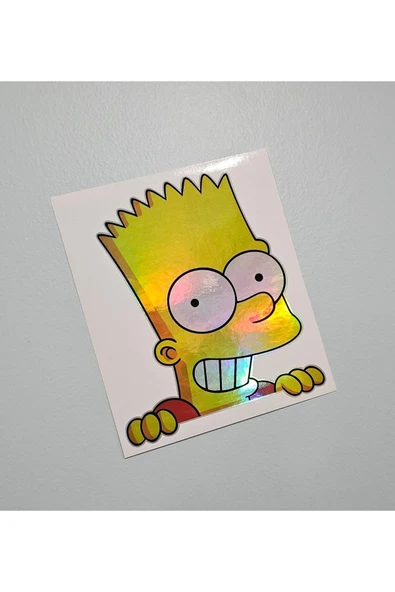 Hologram Sticker Bart Simpson Sticker - Sticker Hologram Bart Simpson ürün görseli 1