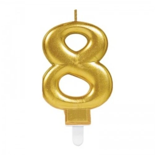 8 Rakamı Mum Gold Renk ürün görseli 1