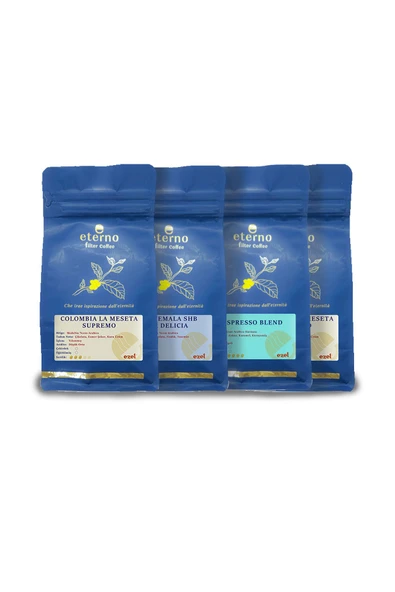 Eterno Öğütülmüş Filtre Kahve - Dörtlü Tanışma Seti - 4x250g ürün görseli 1