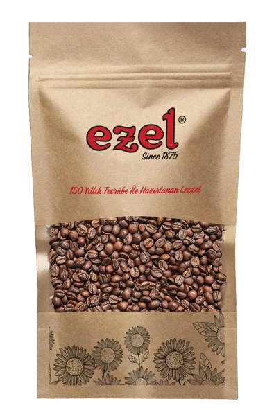 Ezel Orta Kavrulmuş Türk Kahvesi Çekirdeği 250g - Zipli Ambalaj ürün görseli 1