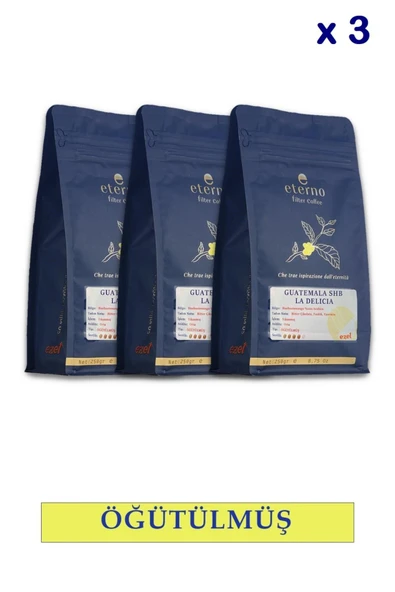 Eterno Guatemala SHB La Delıcıa Öğütülmüş Üçlü Filtre Kahve Seti - 3 x 250g ürün görseli 1