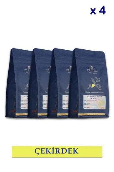 Eterno Guatemala Shb La Delıcıa Filtre Kahve Çekirdeği Dörtlü Set - Kahve Makineleri ile Uyumlu - 4 x 250 g ürün görseli 1
