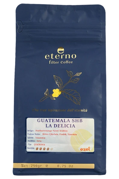 Eterno Guatemala Shb La Delıcıa Filtre Kahve Çekirdeği 250g - Kahve Makineleri ile Uyumlu ürün görseli 1