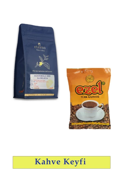 Eterno & Ezel Kahve İkilisi - Guatemala Shb La Öğütülmüş 250 g + 100 g Öğütülmüş Türk Kahvesi ürün görseli 1