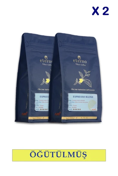 Eterno Espresso Blend Öğütülmüş İkili Filtre Kahve Seti - 2 x 250g ürün görseli 1
