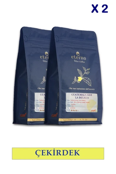 Eterno Eterno Guatemala Shb La Delıcıa Filtre Kahve Çekirdeği İkili Set - Kahve Makineleri ile Uyumlu - 2 x 250 g ürün görseli 1
