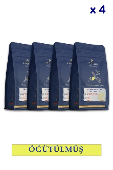 Eterno Guatemala Shb La Delıcıa Öğütülmüş Dörtlü Filtre Kahve Seti - 4 x 250g ürün görseli 1