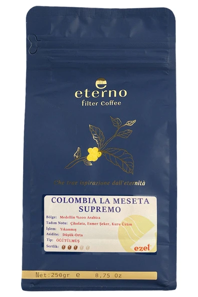 Eterno Colombia La Meseta Supremo Öğütülmüş Filtre Kahve - 250g ürün görseli 1