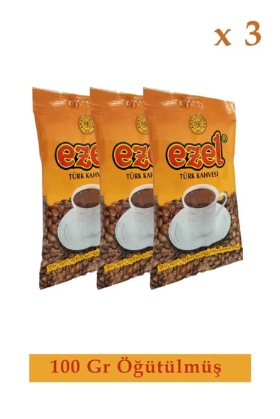 Ezel Türk Kahvesi Orta Kavrulmuş - Taze Öğütülmüş - 3 x 100 g Set ürün görseli 1