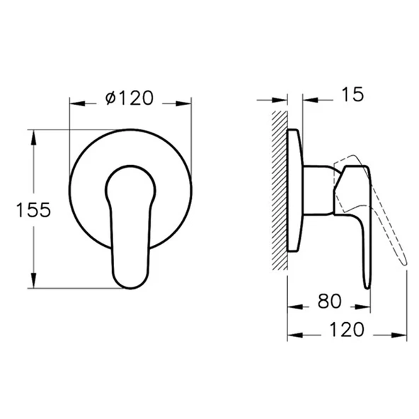 Vitra Root Round Soft Ankastre Duş Bataryası Altın A4272874 - Resim 2