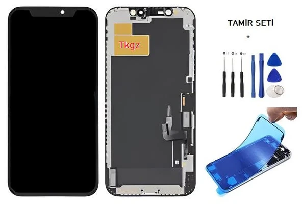 iPhone 12 PRO Uyumlu Lcd Ekran Dokunmatik A+A KALİTE ( JK MARKA ) + TAMİR SETİ + TOZ BANTI ürün görseli 1