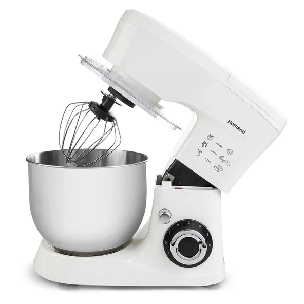 Homend Profashion 3040H Stand Mikser  Mutfak Şefi  4,5 Litre Beyaz 1000W  (Teşhir) ürün görseli 1