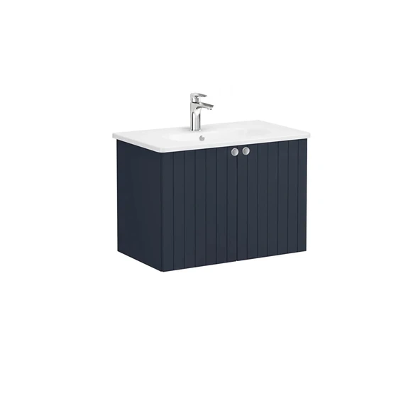 Vitra Root Groove Kapaklı Lavabo Dolabı 80 Cm Mat Lacivert (Yuvarlak Lavabo Dahil) 69294 ürün görseli 1