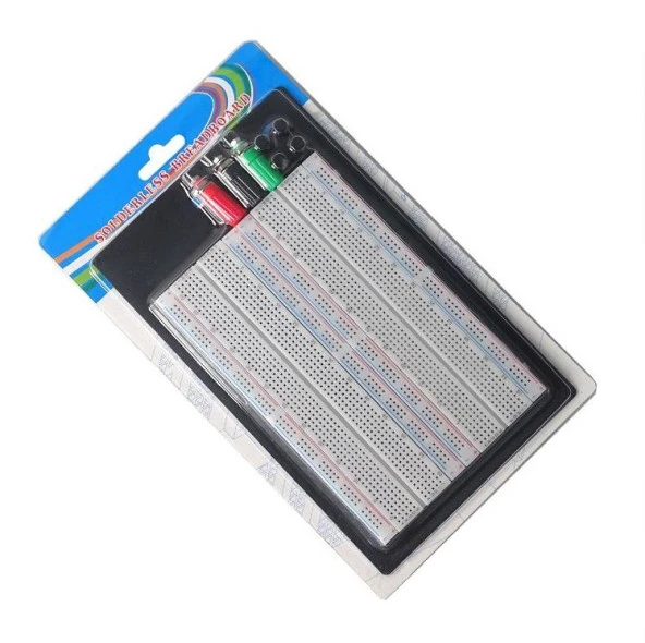 2 Lİ Büyük Boy Breadboard 1660 Delik Beyaz Born Klemensli ( 2,54 Header Uyumlu ) ürün görseli 1