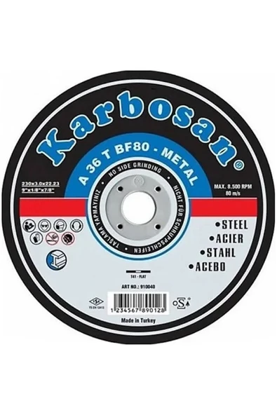 Karbosan Metal Kesici Disk 230x3,0x22,23 ürün görseli 1