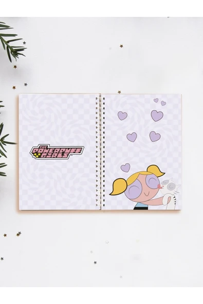 Powerpuff Gils Defter Spiralli A5 96 Yaprak Çizgisiz Defter PYTKDFTR409 ürün görseli 1