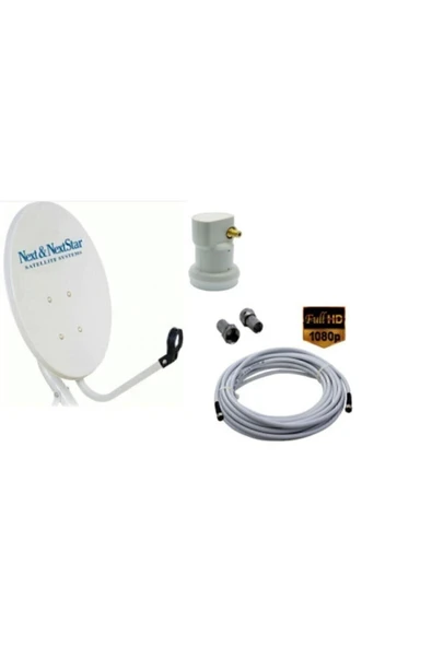 NEXT NEXTSTAR 70cm Çanak Anten Set Çanak Anten - Tekli Lnb, 10 Metre Kablo ürün görseli 1