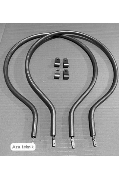 aZa Teknik İTİMAT Davul Fırın UYUMLU 2 Adet Rezistans 4 Ad Montaj Demiri Tamir Seti 30 Cm ürün görseli 1