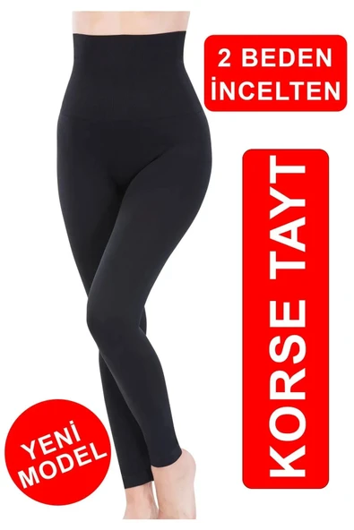 ki Beden Incelten Ve Sıkılaştıran Yüksek Bel Korse Tayt ürün görseli 1