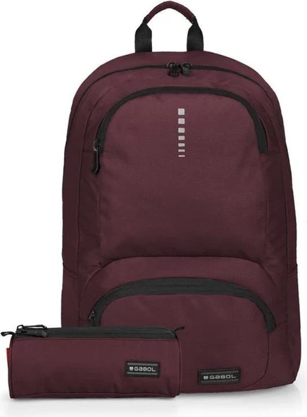 Gabol Okul Sırt Çantası Kalemlik Seti Bordo 25L GB.233758 ürün görseli 1