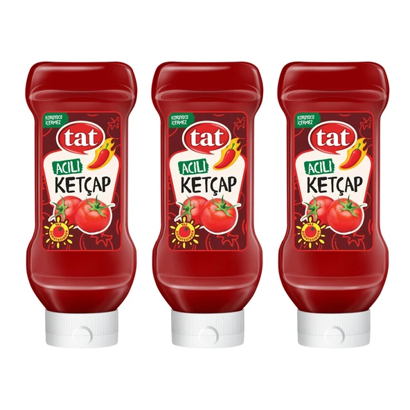 Tat Ketçap 650 gr Acılı x 3 Adet ürün görseli 1