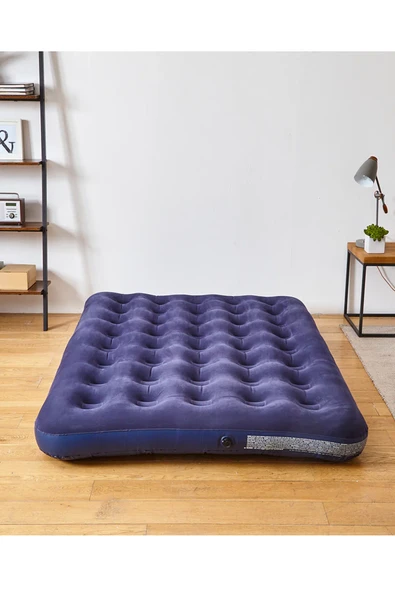 Proforce Çift Kişilik Şişme Yatak ve Elektrikli Hava Pompası Inflatable Flocked Air Bed Camping Pillow 138X185X13CM ürün görseli 1