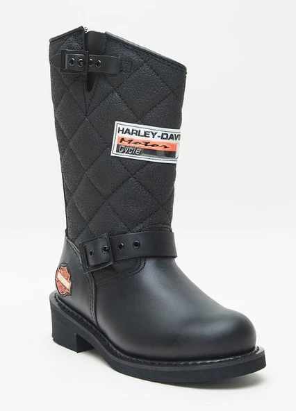Harley Davidson Laconia 644 Kadın Siyah Deri Çizme ürün görseli 1