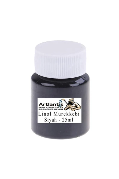 Linol Mürekkebi Siyah 25 ml 1 Adet Linol Baskı Mürekkebi Blok Baskı Sanat Hobi ürün görseli 1