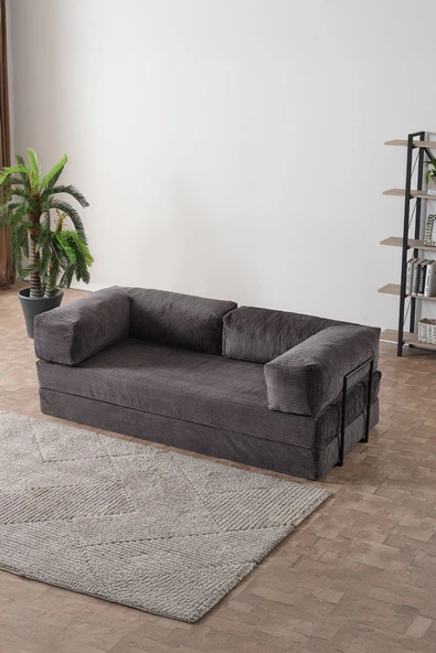 Evdemo Lounge Aktivite Koltuğu Çok Amaçlı Koltuk Yatak Antrasit ürün görseli 1