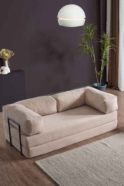Evdemo Lounge Aktivite Koltuğu Çok Amaçlı Koltuk Yatak Krem ürün görseli 1