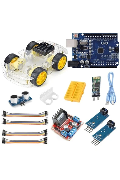Bluetooth Robot Araba Kiti - 4wd ürün görseli 1