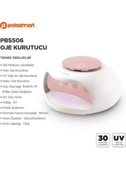 Polosmart PBS506 Oje Kurutucu Pembe - Resim 2