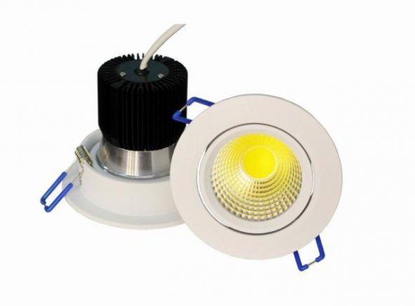 LED Armatür PLUTON BEYAZ ÇERÇEVE 6500K BEYAZ LEDLİ  5W COB OOKAY ürün görseli 1