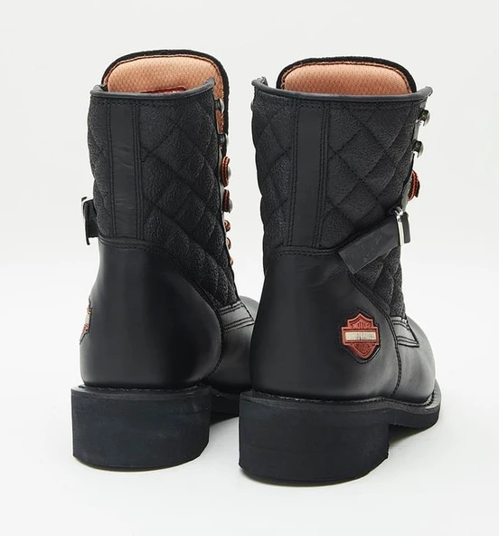 Harley Davidson New Worker Erkek Siyah Deri Bot - Resim 4